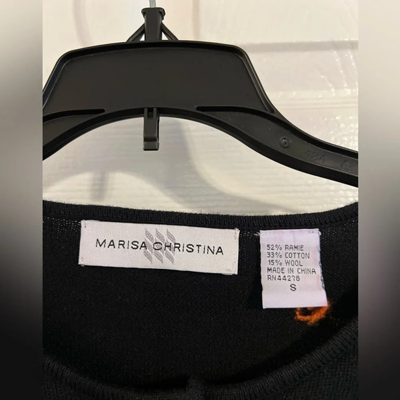 size small,Marisa Christina sweater full button,colorful embroidered patches - Picture 1 of 4